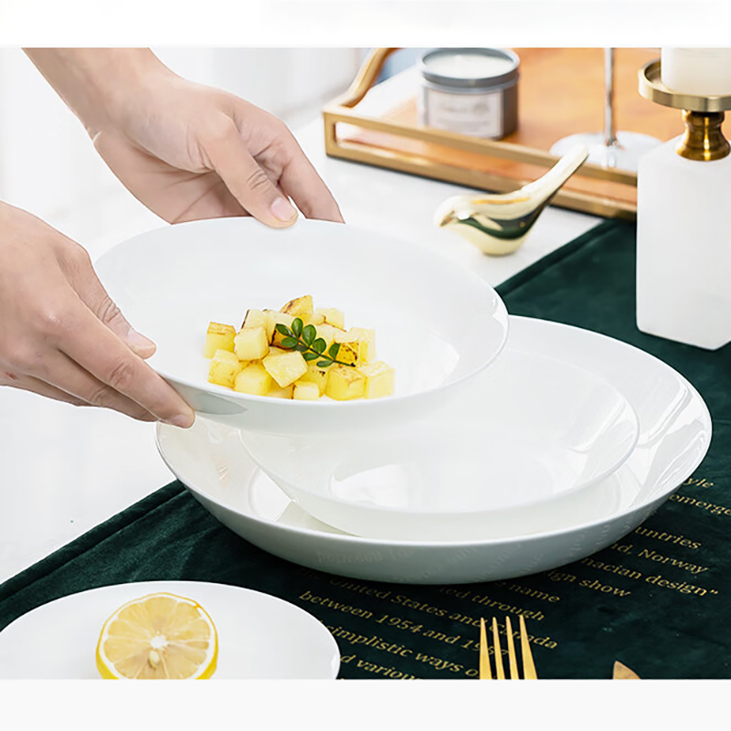 铁斯特 骨瓷餐具 饭盘 深盘 TST-G007(10.5寸)高清大图