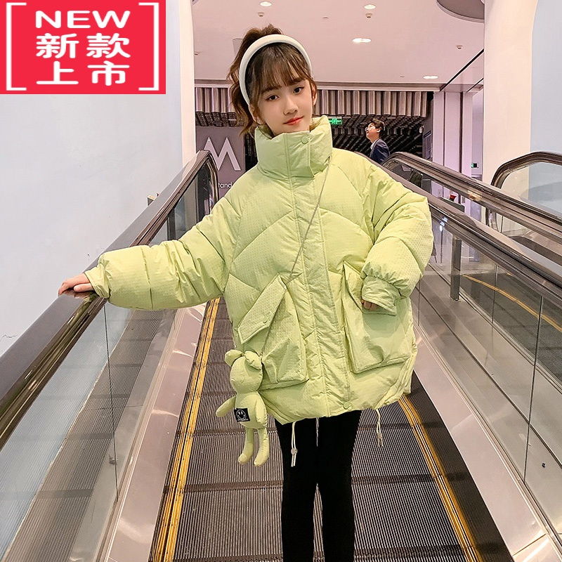 可莉允女童羽绒棉服2022新款冬装加厚外套洋气韩版十岁中大儿童棉衣棉袄