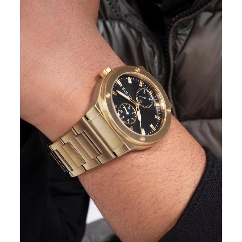 GUESS男士欧美时尚金色石英腕表简约大方休闲商务高清大图