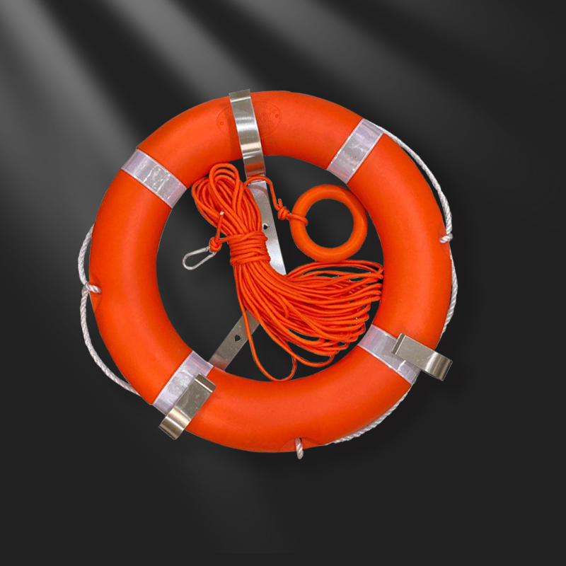 鸿启纳 均码2.5kg救生圈+8MM30米橘色绳配环配钩 HQN-242高清大图