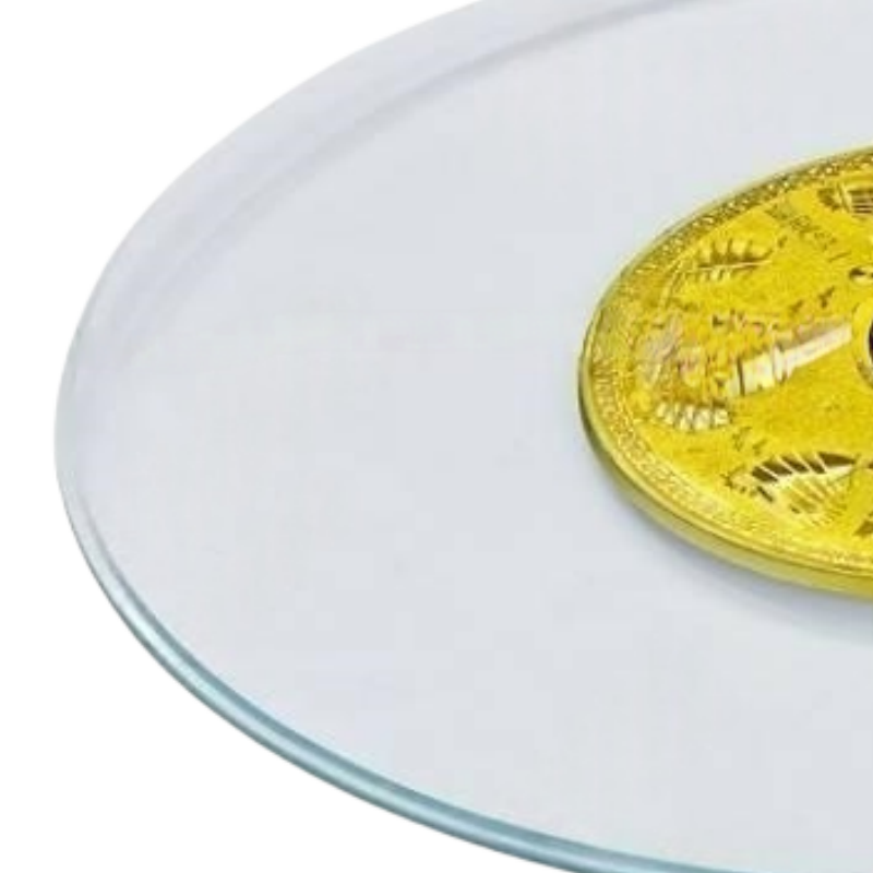 鑫龙都餐桌玻璃转盘70cm张高清大图