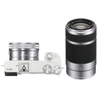 索尼(SONY)ILCE-A6000L/W+SEL55210 超长焦微单双镜头套机 白色16-50/55-210镜头