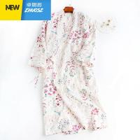 薄款纱布和服袍棉男女和服浴衣睡衣甚平睡袍春秋系带睡裙 卓思哲