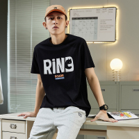 唐狮夏季新款纯棉短袖T恤男潮休闲圆领宽松打底衫衣服半袖