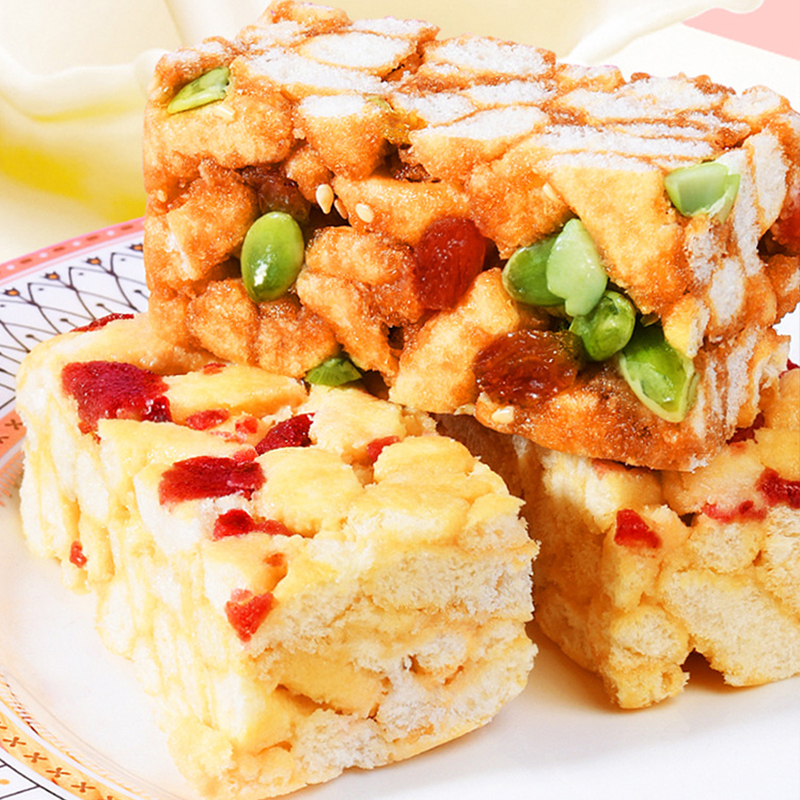佬食仁(LAOSHIREN) [奶果の酥日式沙琪玛300g] 水果沙琪玛冰糖雪梨味芒果早餐糕点休闲网红小零食坚果萨其马