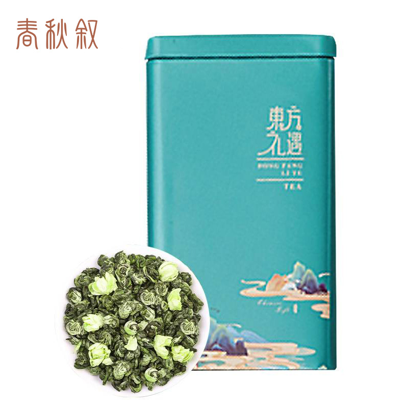 春秋叙 茉莉绿茶 袖珍玉螺 200g（特级）罐高清大图