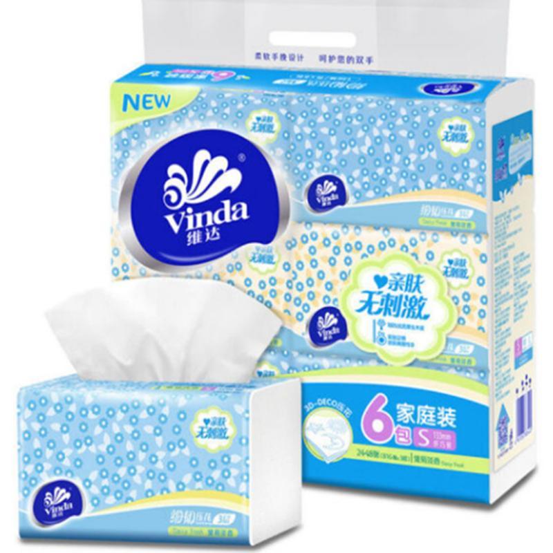 维达(Vinda) V2249 抽纸面巾纸软抽3层136抽 S码纸抽压花抽纸皱菊淡香细韧 单提装