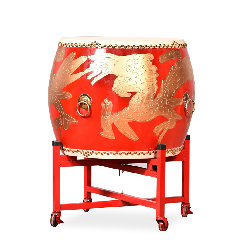 豪利特12寸牛皮鼓战鼓龙鼓带鼓架普通款
