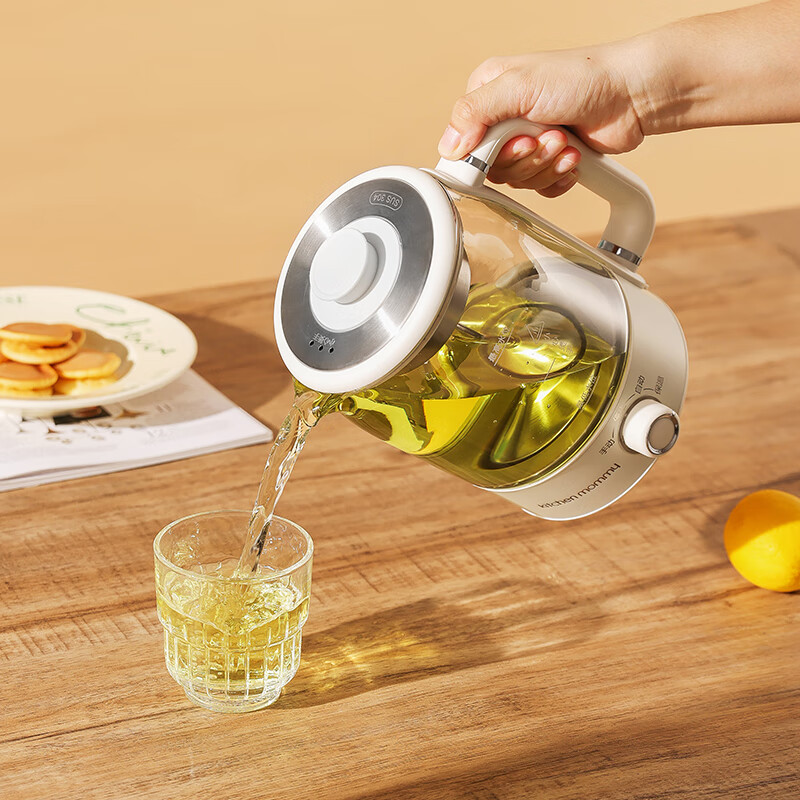 厨创妈咪kitchen mommy养生壶煮茶器煮茶壶电水壶热水壶烧水壶电热水壶迷你玻璃花茶壶(煮茶器)B22!高清大图