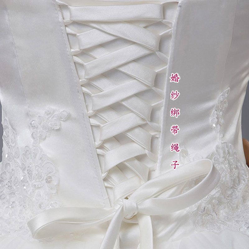 白色绑带2米长度婚纱礼服配件后背绑带绳子婚纱礼服绑带礼服绶带白色