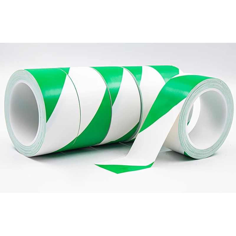 新凯益 警示胶带地板绿白色PVC标识胶带 宽40mm 卷高清大图