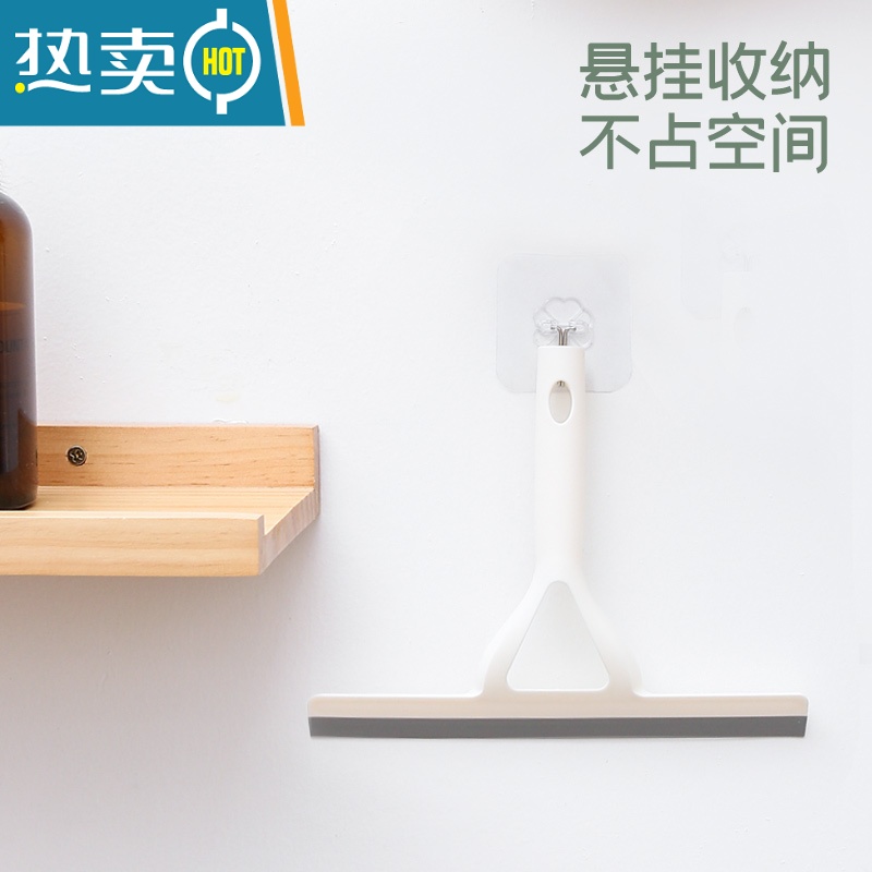 敬平擦玻璃器家用刮水器保洁刮刀卫生间窗户洗玻璃刮子浴室清洁工具 升级版魔术扫把:灰色 [扫刮擦一体]高清大图