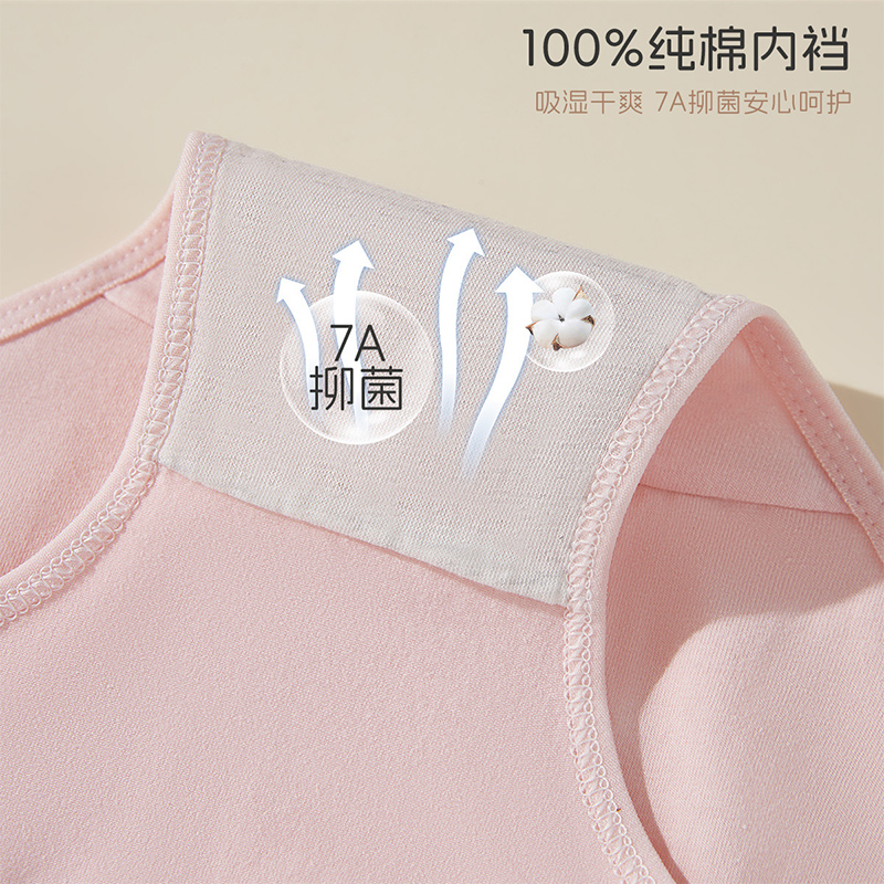 浪莎内裤女士2025新款7A抗菌100%全棉裆纯棉女生三角裤中腰透气高清大图