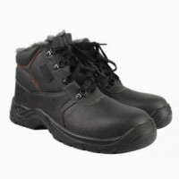 HiZHG|301512 S3棉鞋牛皮冬用中帮劳保鞋加绒防砸冷库防寒安全鞋 42