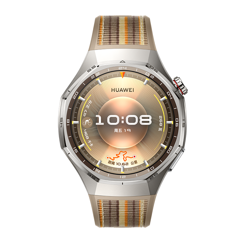 [智能手表]HUAWEI WATCH GT6 Pro (ATM-B29) 46mm 棕色复合编织表带 琥珀棕高清大图