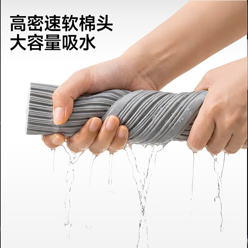 美穗吉家 全新升级对折胶棉拖把33cmMIH-2404107高清大图