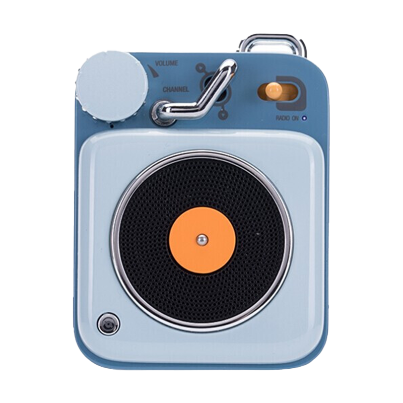 猫王音响 原子唱机B612小收音机蓝牙音箱mini迷你便携式无线复古桌面智能语音AI户外音乐播放器 童心蓝高清大图