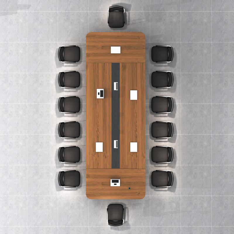 办公会议桌椅小型长条桌简约现代员工培训洽谈桌椅高清大图