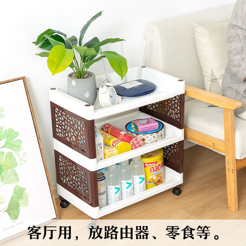 五层收纳柜子储物柜多功能经济型塑料简易卧室床头收纳柜子置物柜收纳柜 三维工匠高清大图