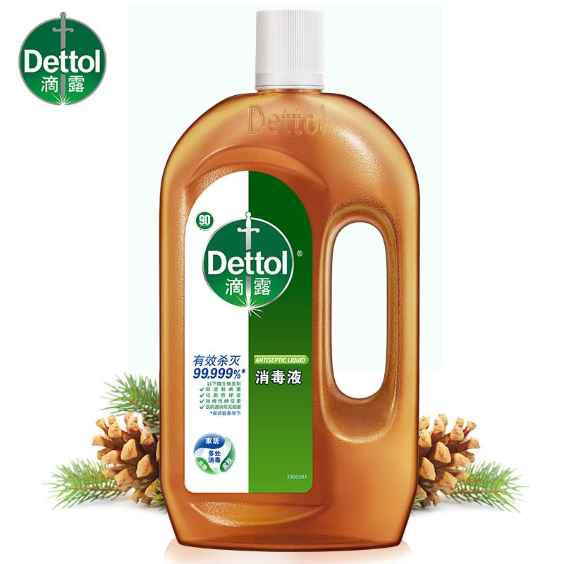 滴露(Dettol)消毒液1.2L*2瓶杀菌除螨 家居室内 宠物环境消毒 儿童宝宝内衣 衣物除菌剂图片