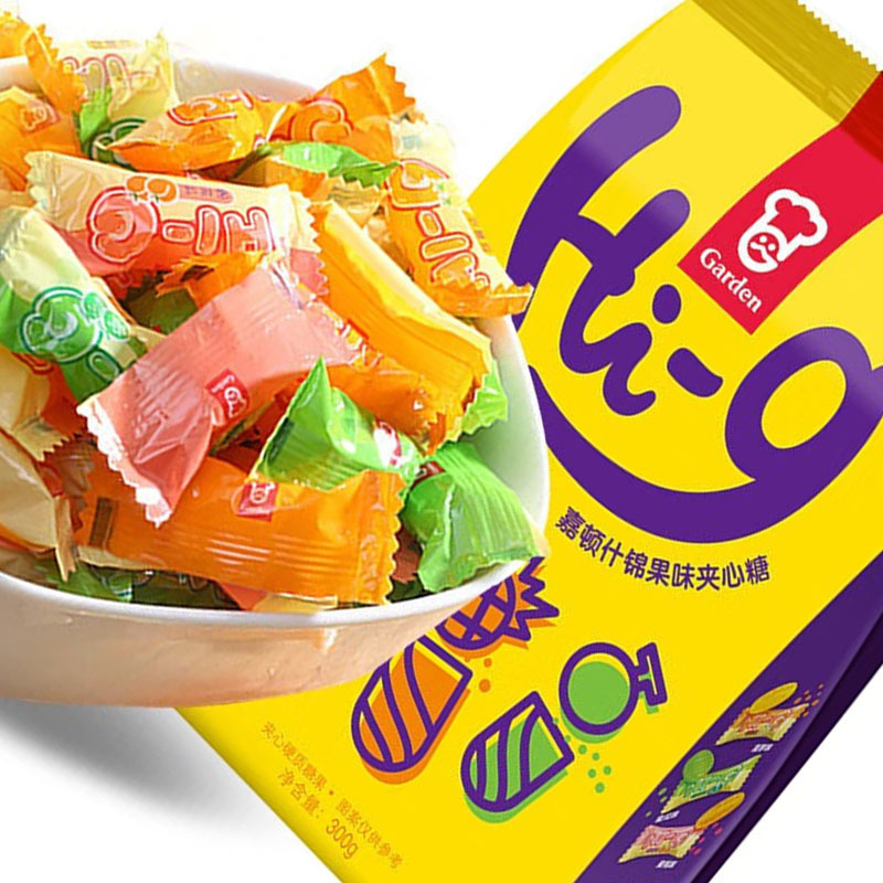 嘉顿(Garden) 夹心水果糖多口味 300g 水果糖 (计价单位:袋)