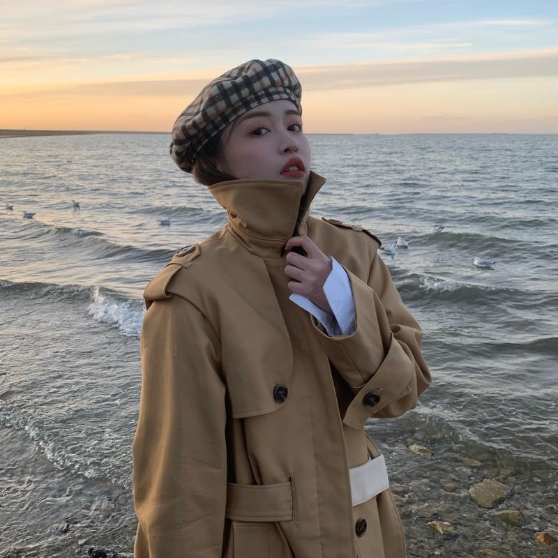 SUNTEK炒鸡吸晴的一款贝雷帽吖英伦复古风画家帽秋冬帽子女休闲韩版百搭