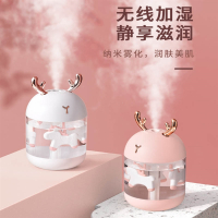 法耐(FANAI)香薰机精油香薰灯自动喷雾香薰加湿器扩香家用卧室专用熏香炉_插电款-小鹿粉香薰机加湿器夜灯三合一送香薰