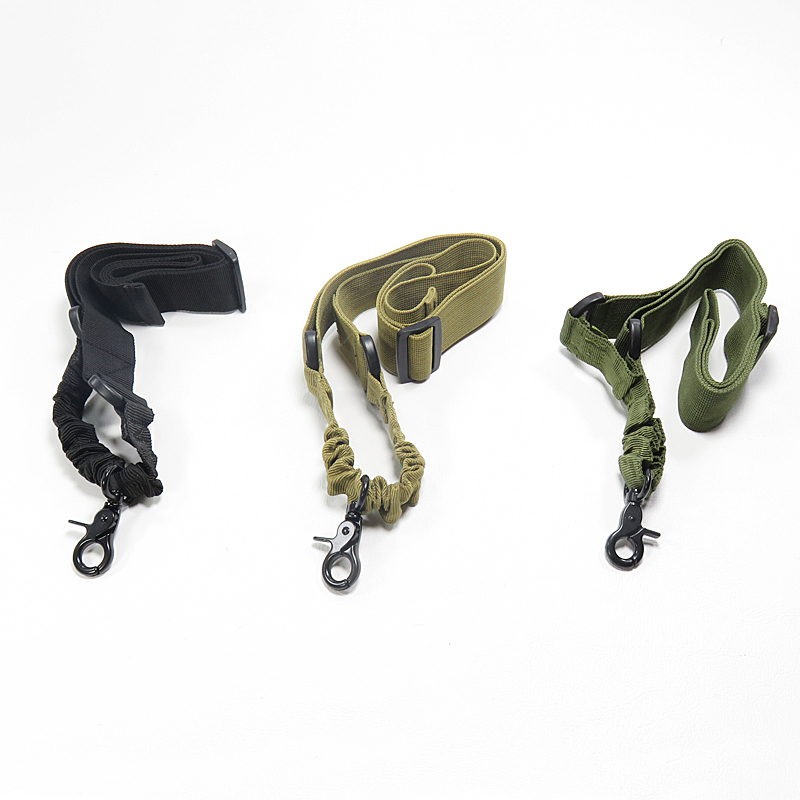 户外战术多功能帆尼龙单点作训背带黑色特种特训斜挎任务枪绳枪带