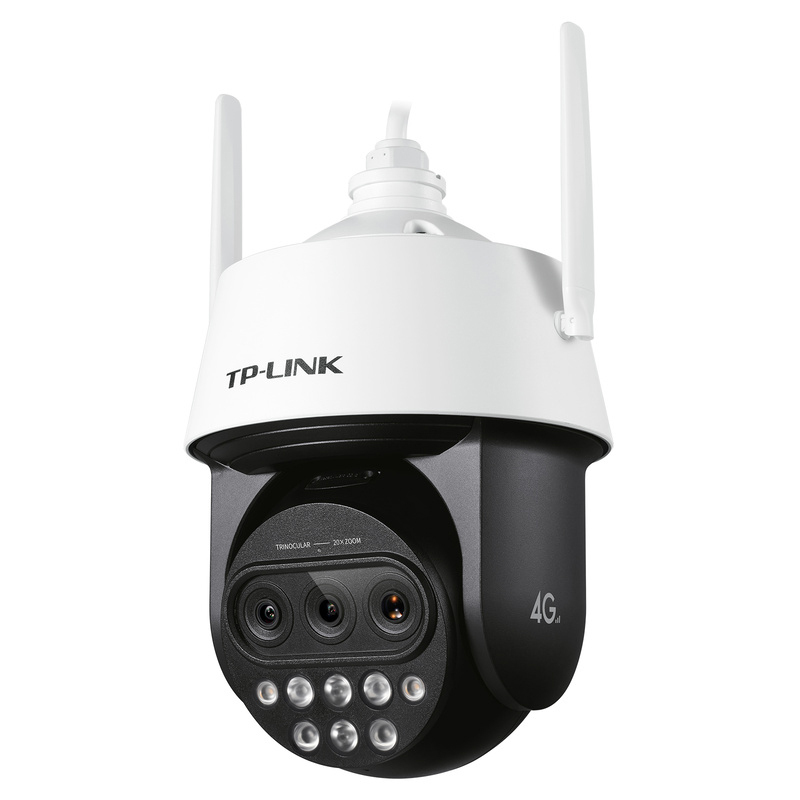 普联 TP-LINK IPC5420X三目变焦4G版400万像素20倍变焦4G红外网络高速球机室外家用商用智能安防摄像头