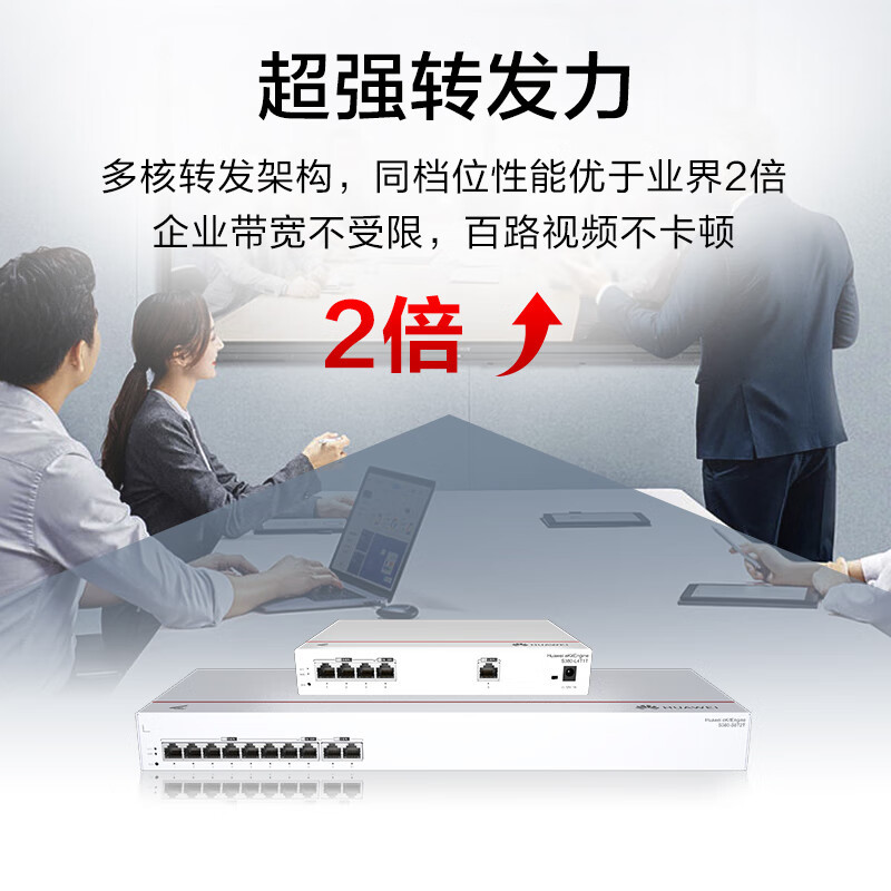 华为10口千兆路由交换一体机S380-S8P2T有线POE 8口 124W企业级组网带机250