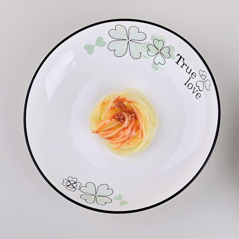 陶瓷盘子家用菜盘子陶瓷盘子菜盘圆盘饭盘子碟子家用菜碟盘子批发 7英寸圆盘6只装 纯白