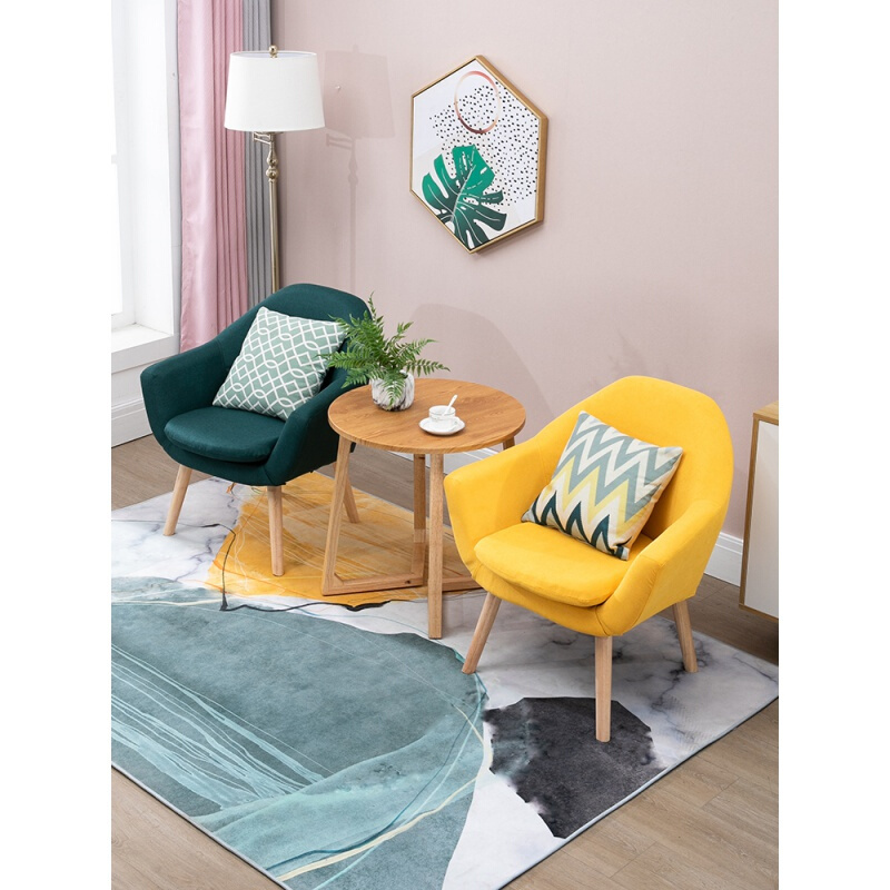 阳台椅子现代简约北欧迷你懒人沙发小户型卧室单人网红休闲椅安心抵