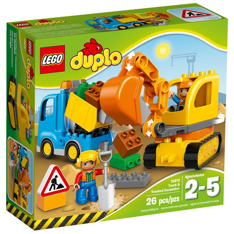 LEGO 乐高 DUPLO得宝系列 卡车和挖掘车套装 积木塑料玩具10812 2-5岁 约50块以下