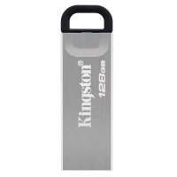 金士顿(Kingston)128GB U盘 DTKN高速金属外壳闪存优盘USB3.2 Gen 1读速200MB/s 银色