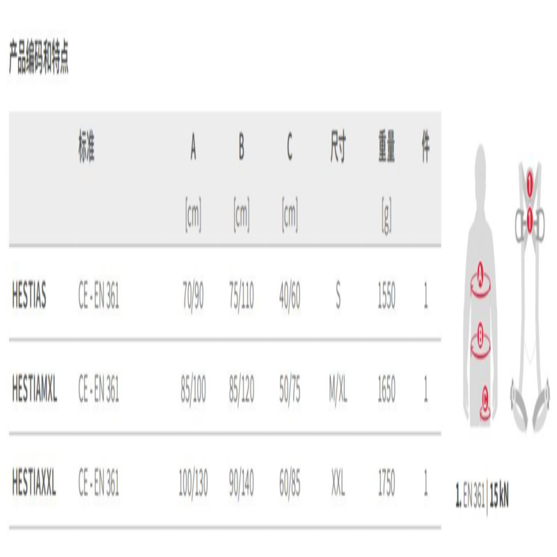 加安和诺全身安全带Climber-HESTIA高清大图
