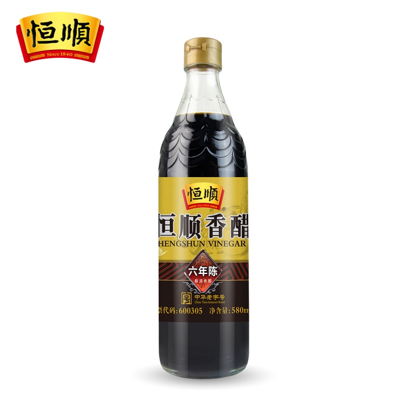 恒顺镇江香醋六年陈醋580ml 酿造食醋 六年陈醋 凉拌炒菜香醋
