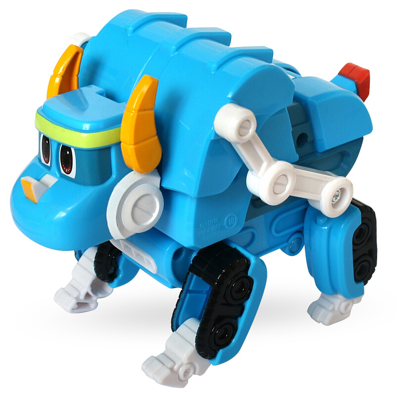 灵动创想帮帮龙玩具第5季儿童出动发声变形机器人韦斯波齐司皮喏套装