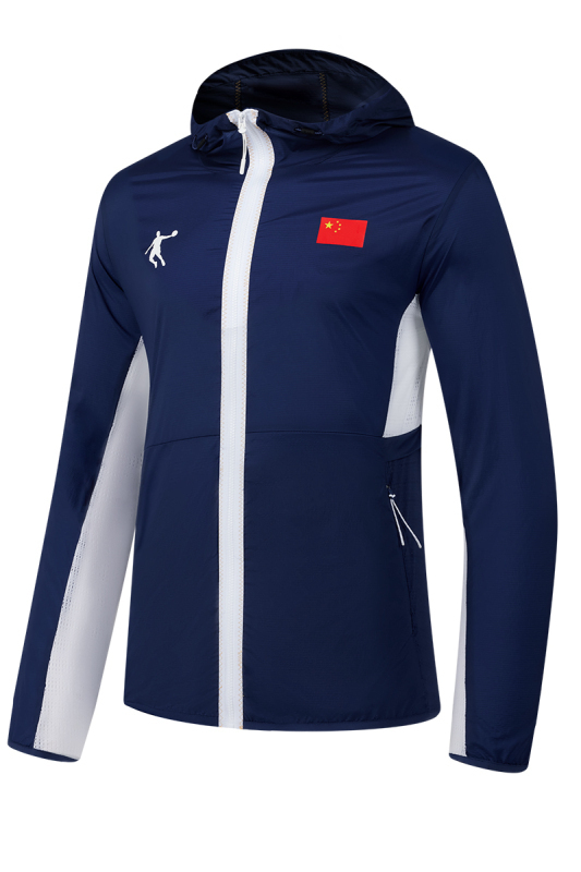 乔丹 梭织夹克 团购专享梭织夹克 男女同款 蓝丝绒/乔丹白 ZJD43221963A 件(4XL)高清大图