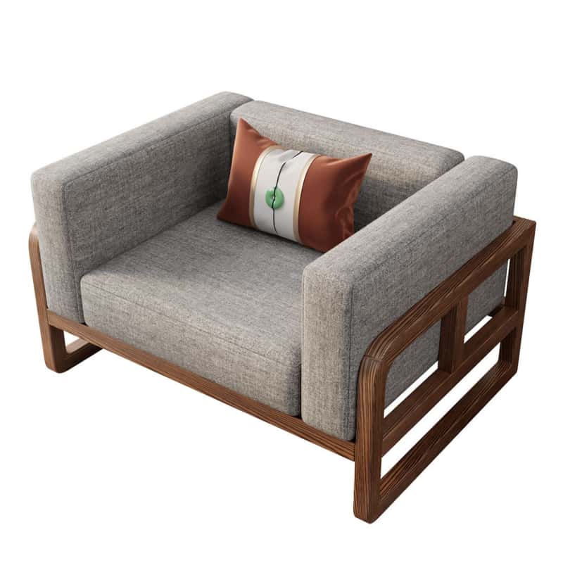 乐琪艺 实木沙发 单人 张高清大图