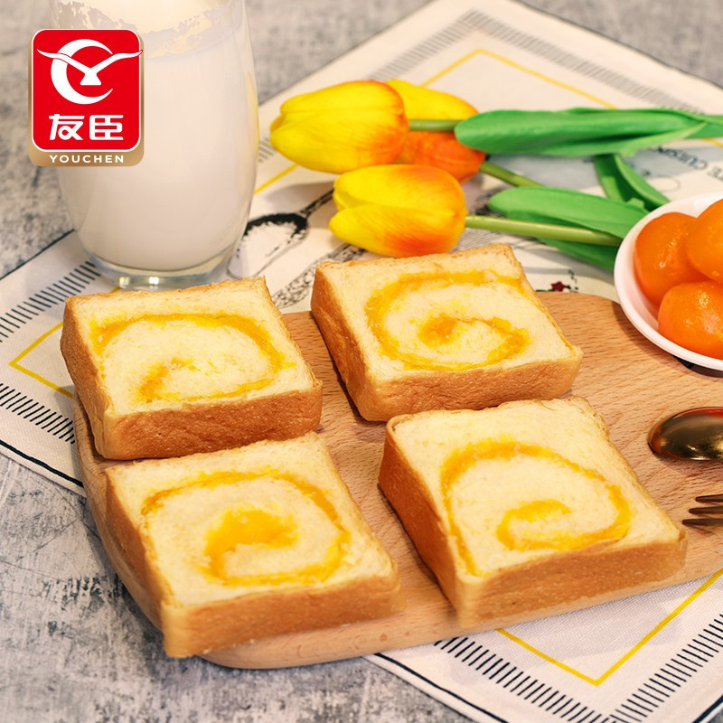 友臣(YOUCHEN) 魔方吐司手撕面包 420g*2 咸蛋黄味