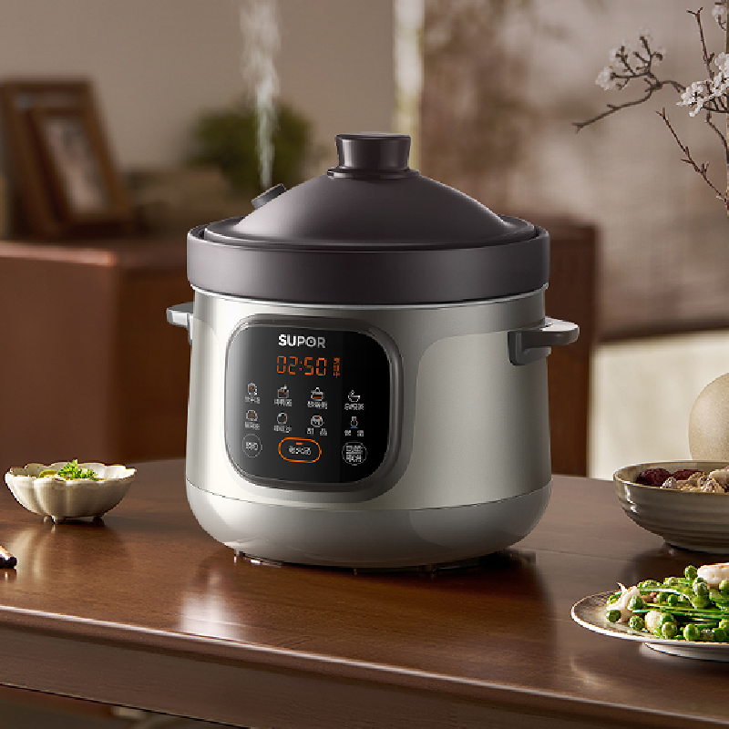 苏泊尔SUPOR 4L大容量微电脑电炖锅DG45YC87预约煮粥单胆设计适合家庭使用