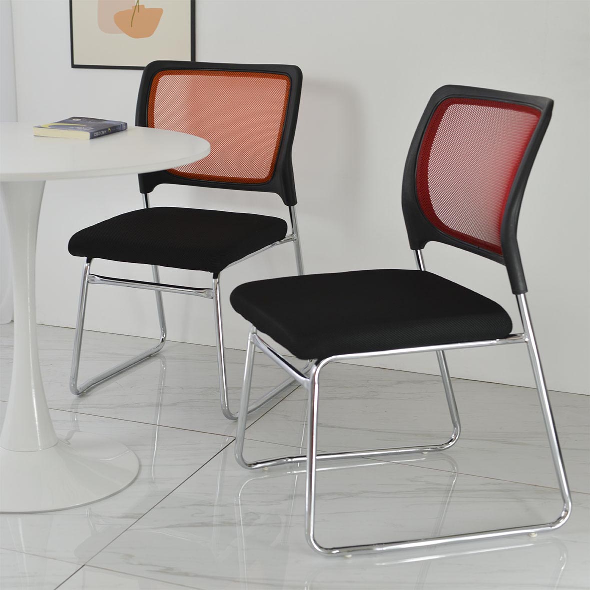 鑫龙悦靠背椅网面把高清大图