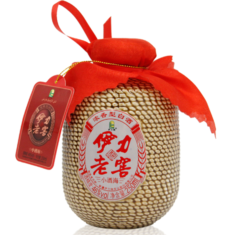 官方旗舰店46度伊力老窖小酒海250ml8瓶整箱伊力特商