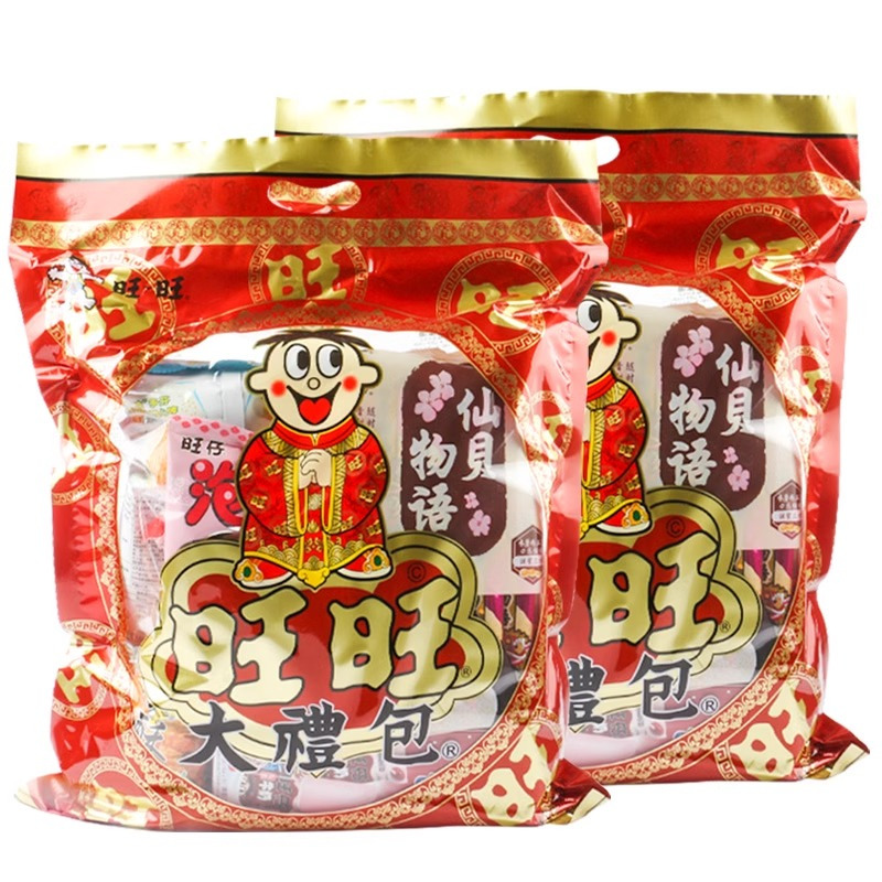 旺旺大礼包650g袋装送礼儿童仙贝雪饼膨化零食小吃休闲食品春节新年大礼包