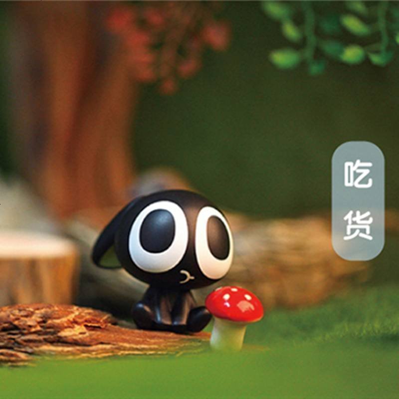 包盲盒迷你手办卡通猫玩具公仔车摆件生日礼物吃货确认款罗小黑表情包