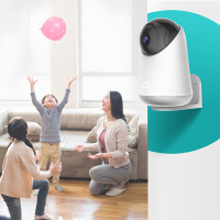 联想(Lenovo) 看家宝R1 英文版 360°全景云台1080P网络wifi家用监控红外夜视双向通话 32G套装