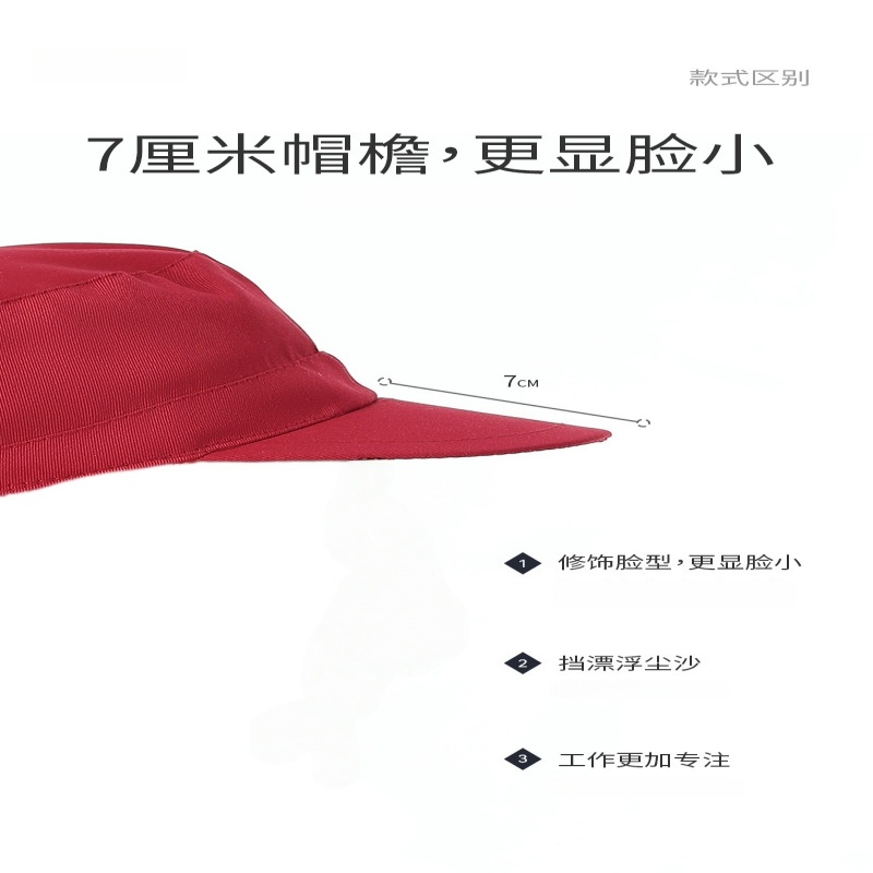 珂攸洋劳保防尘帽白色无网25*16*4cm包高清大图