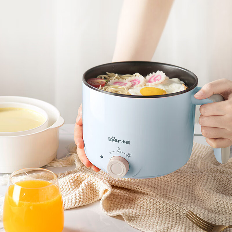 小熊(Bear)电煮锅小电锅电火锅多功能迷你宿舍锅1.2L 不粘锅DRG-C12R5蒸笼款高清大图