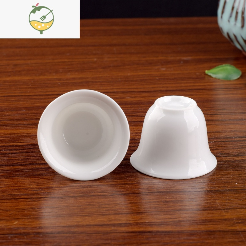 YICHENG15纯白陶瓷小酒杯中式小杯茶家用黄酒白酒杯传统老式三钱酒盅 3钱白玉杯十二个(狠划算)