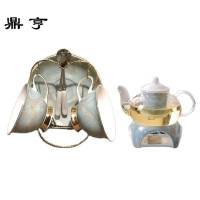鼎亨加热陶瓷花茶壶玻璃壶套装欧式创意下午茶具耐热水果茶壶茶杯